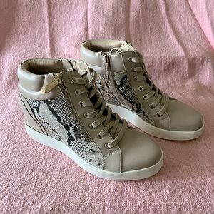 Blush/Snakeprint high tops